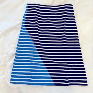 💙 J. Crew Striped Skirt with Slight A-line EUC