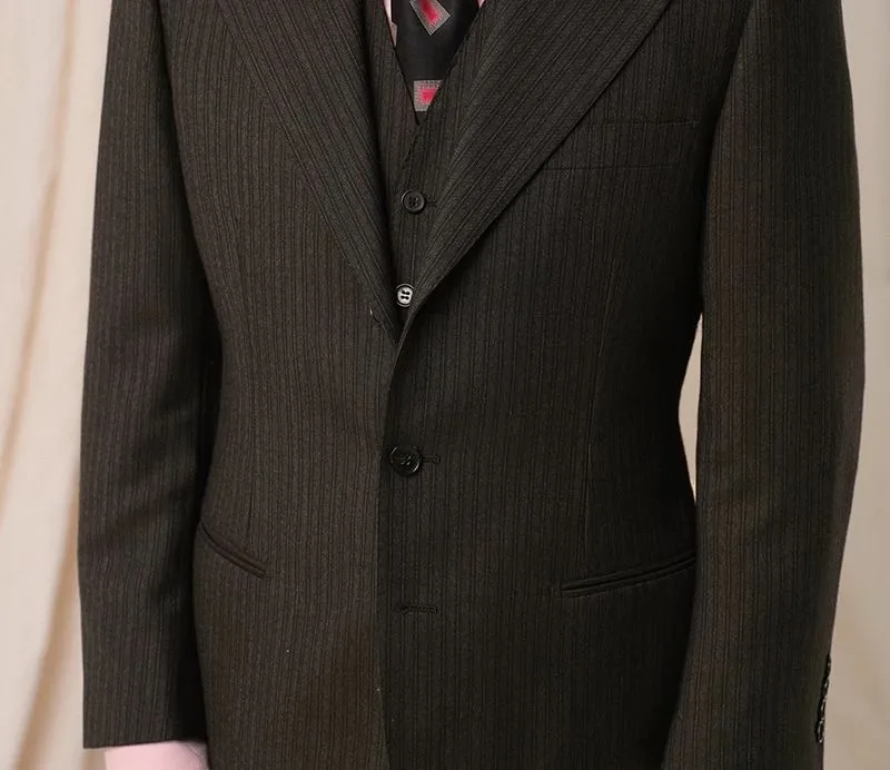 1930s Retro Striped Suit