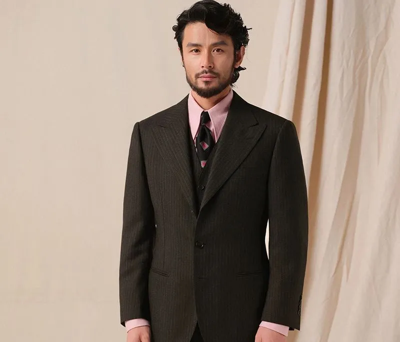 1930s Retro Striped Suit
