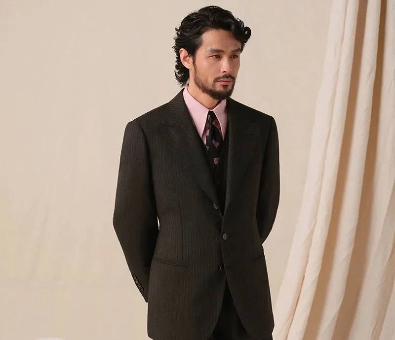 1930s Retro Striped Suit