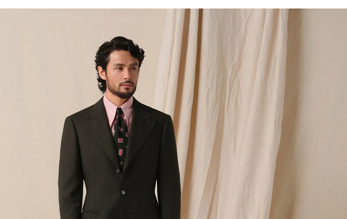 1930s Retro Striped Suit