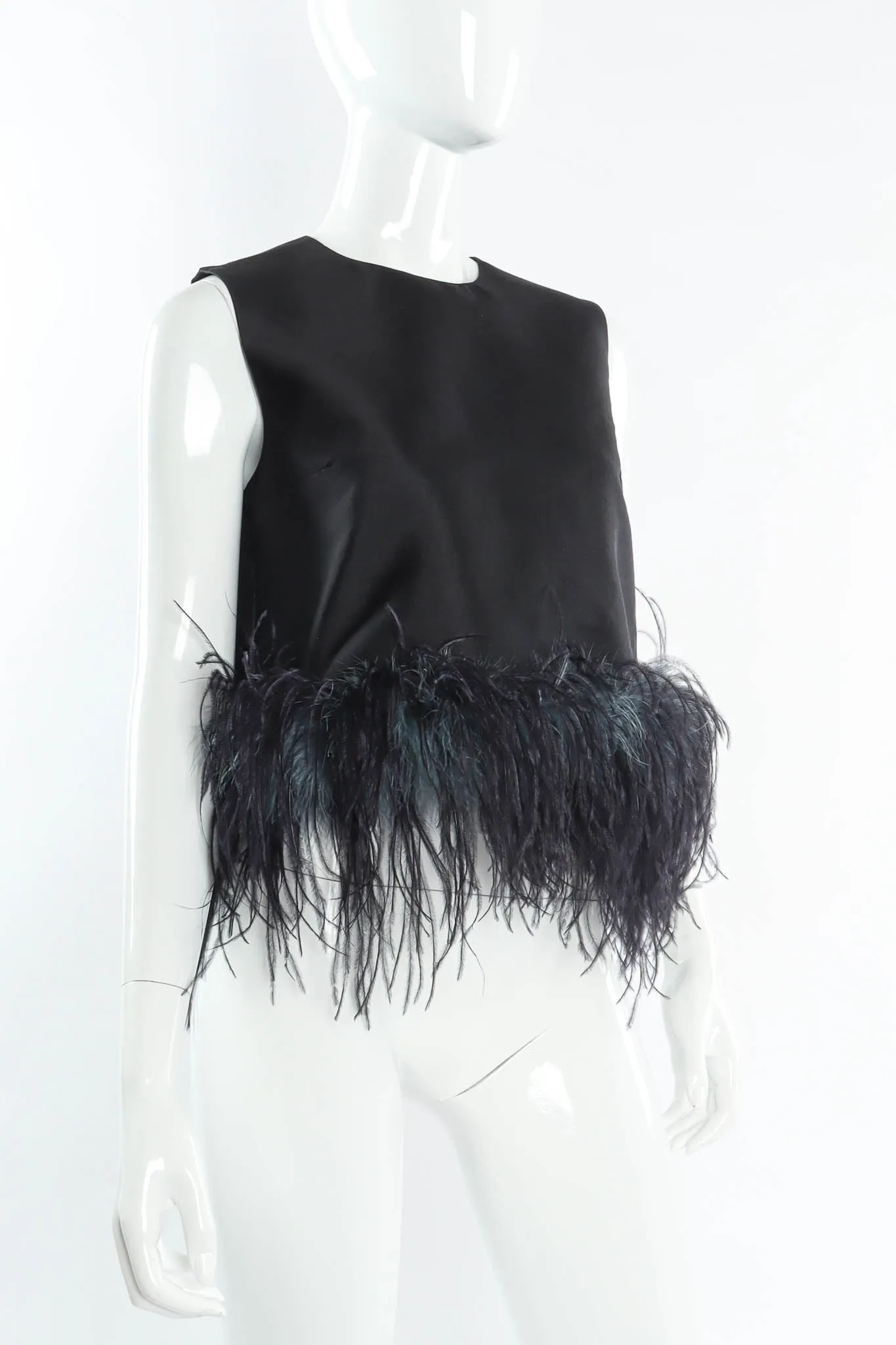 2017 S/S Ostrich Feather Top