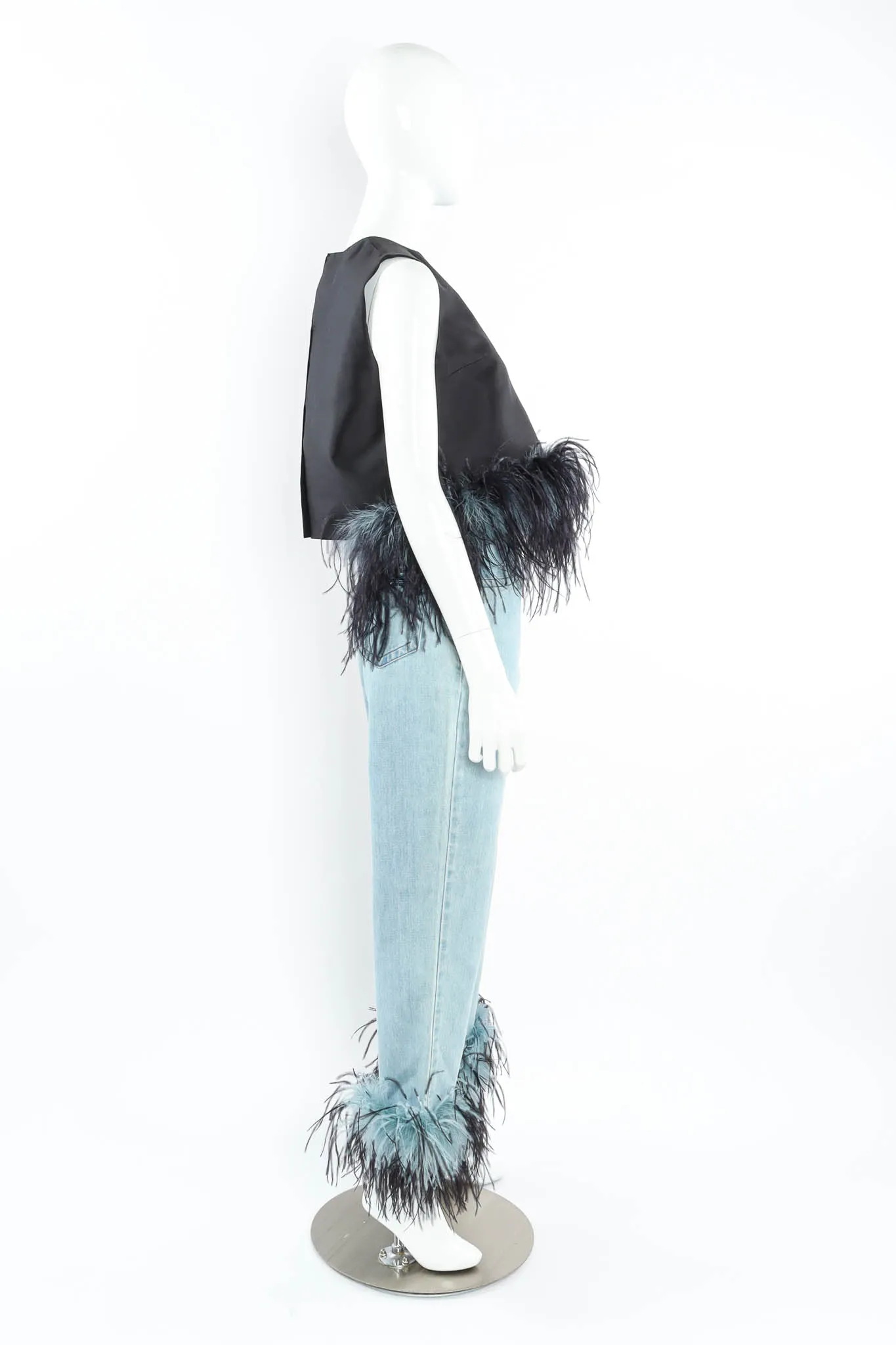 2017 S/S Ostrich Feather Top