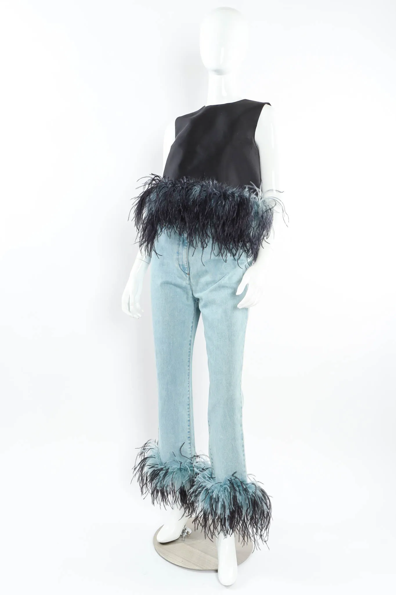 2017 S/S Ostrich Feather Top