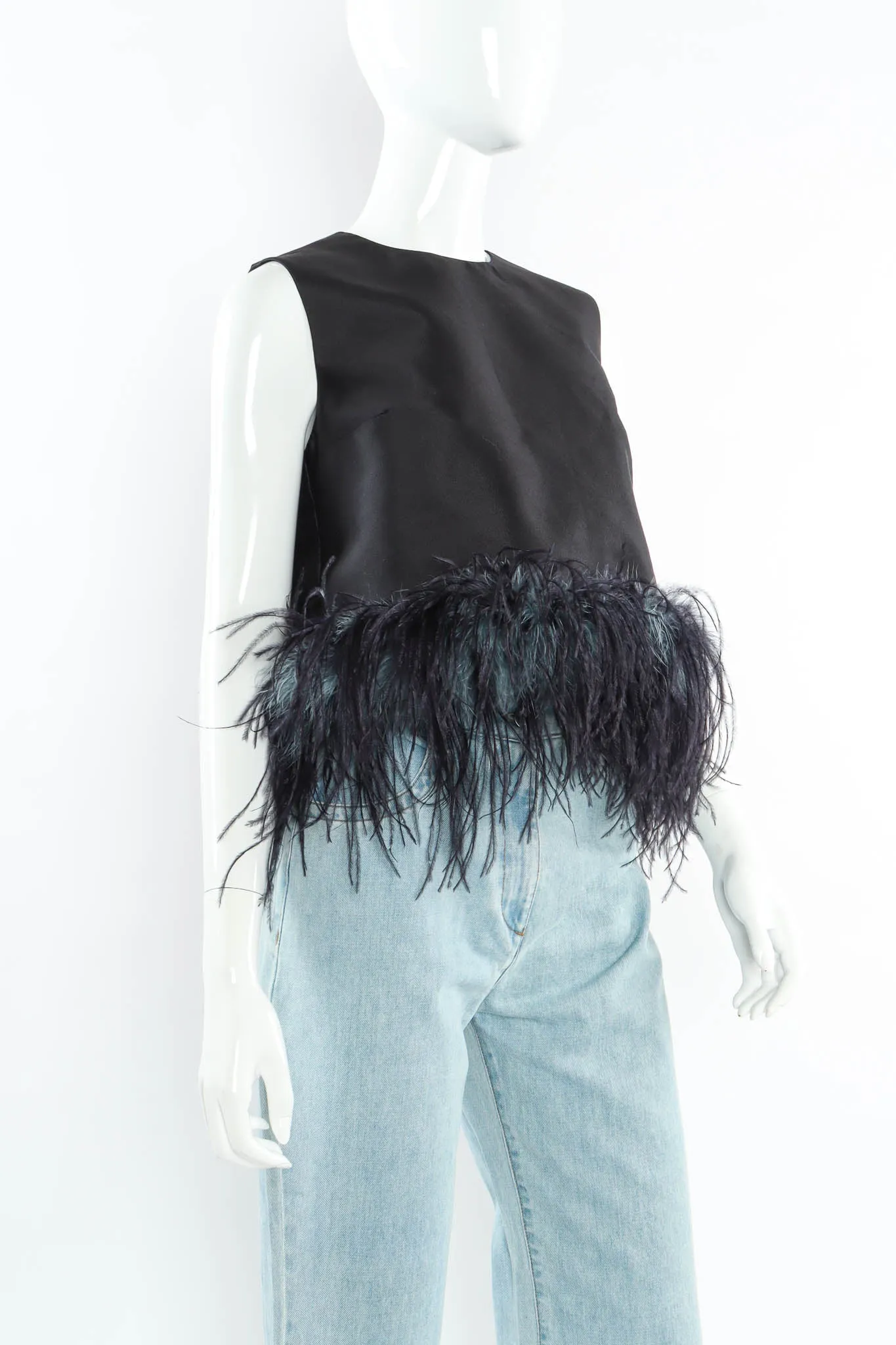 2017 S/S Ostrich Feather Top