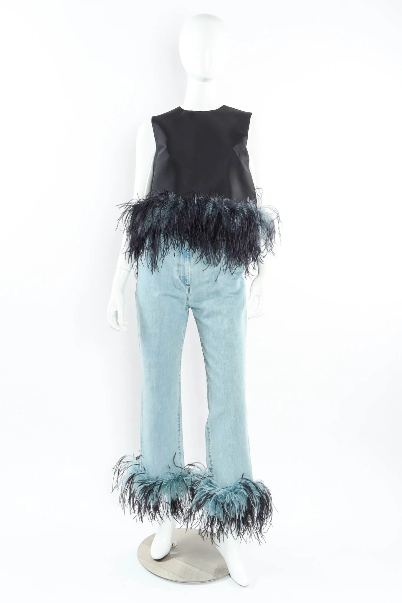 2017 S/S Ostrich Feather Top