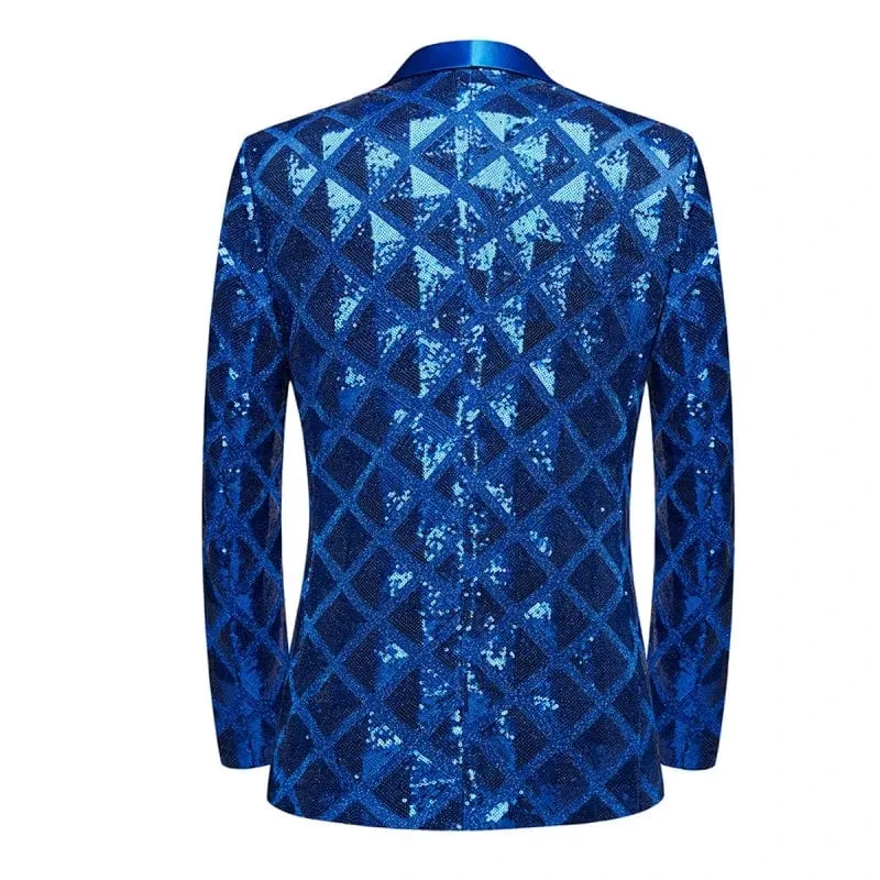 2023 New High Quality Handsome Fashion Boutique Men's Stereo Square Sequin Casual Dance Suit Jacket Boutique Fashion Suit Jacket