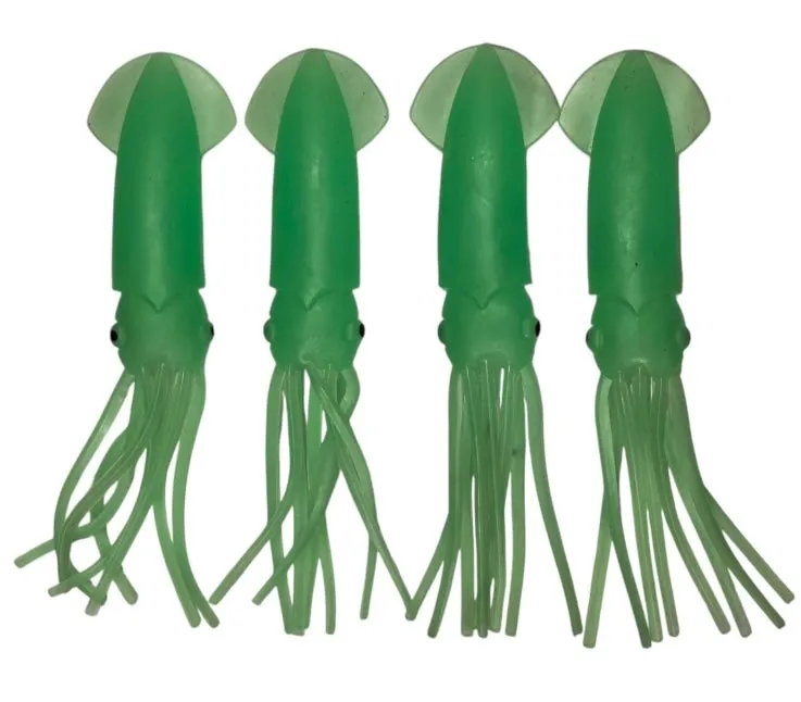 23cm Masterpro Pink or Green & Lumo Squid Skirt Lures – Essential for Game Fishing Trolling Teasers (Copy)