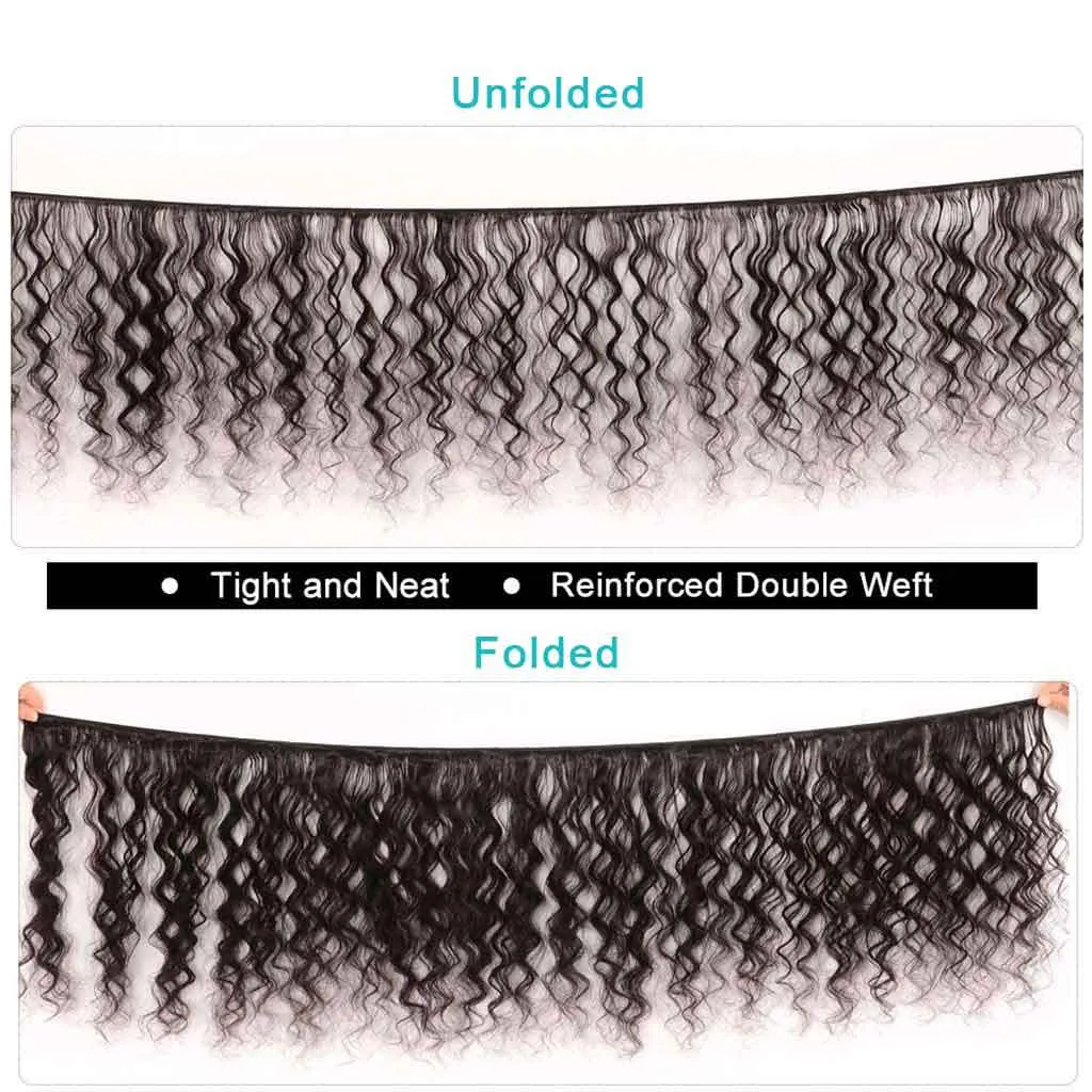 3 Bundles 9A Loose Deep Wave Human Hair Bundles Natural Color