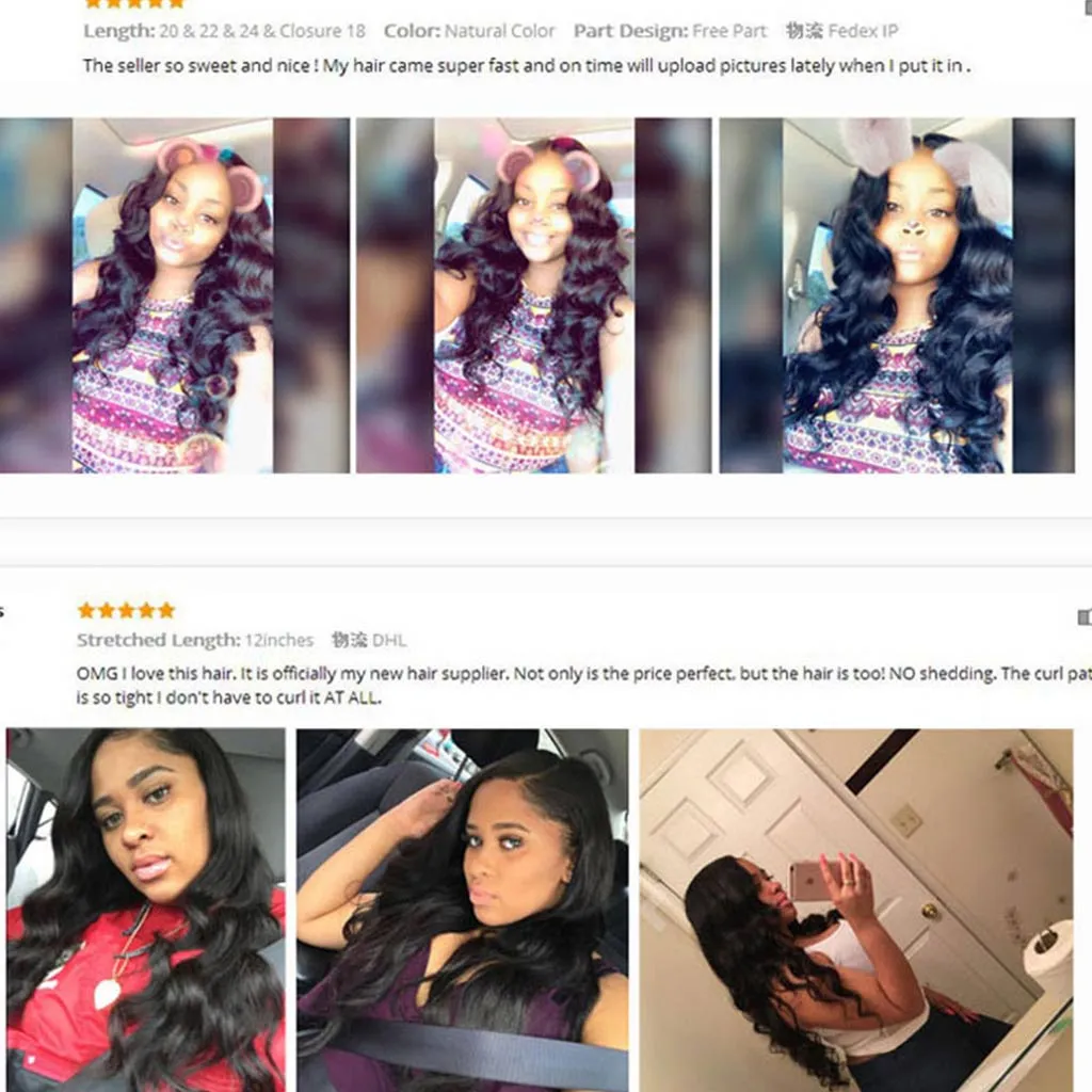 3 Bundles 9A Loose Deep Wave Human Hair Bundles Natural Color