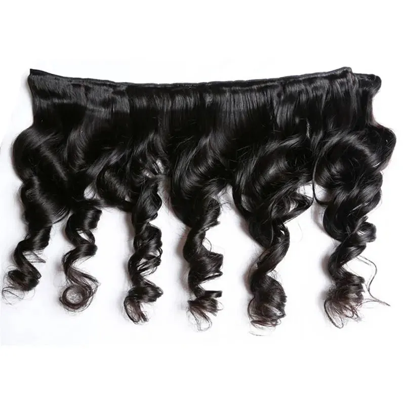 3 Bundles 9A Loose Wave Human Hair Bundles Natural Color