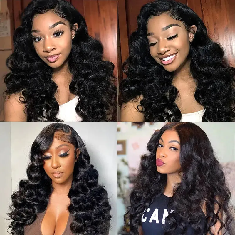 3 Bundles 9A Loose Wave Human Hair Bundles Natural Color