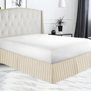 300TC Sateen Stripe Cotton Tailored Bed Skirt