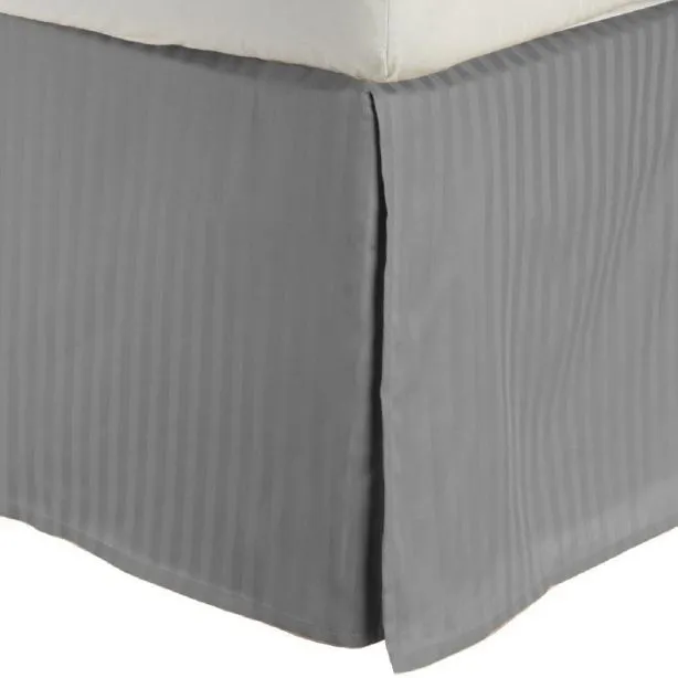 300TC Sateen Stripe Cotton Tailored Bed Skirt