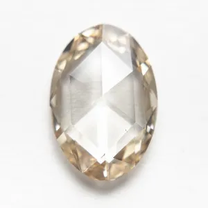 3.07ct Champagne Oval Rose cut Diamond