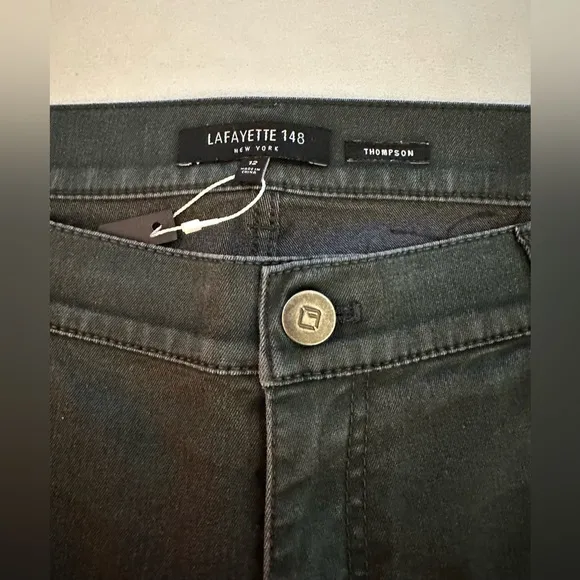 $398 LAFAYETTE 148 NEW YORK Jeans Womens Sz 12 W32” THOMPSON Straight High Rise