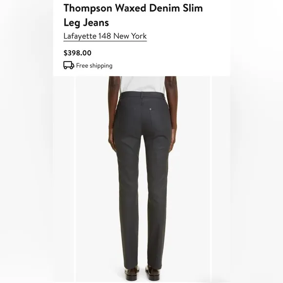$398 LAFAYETTE 148 NEW YORK Jeans Womens Sz 12 W32” THOMPSON Straight High Rise