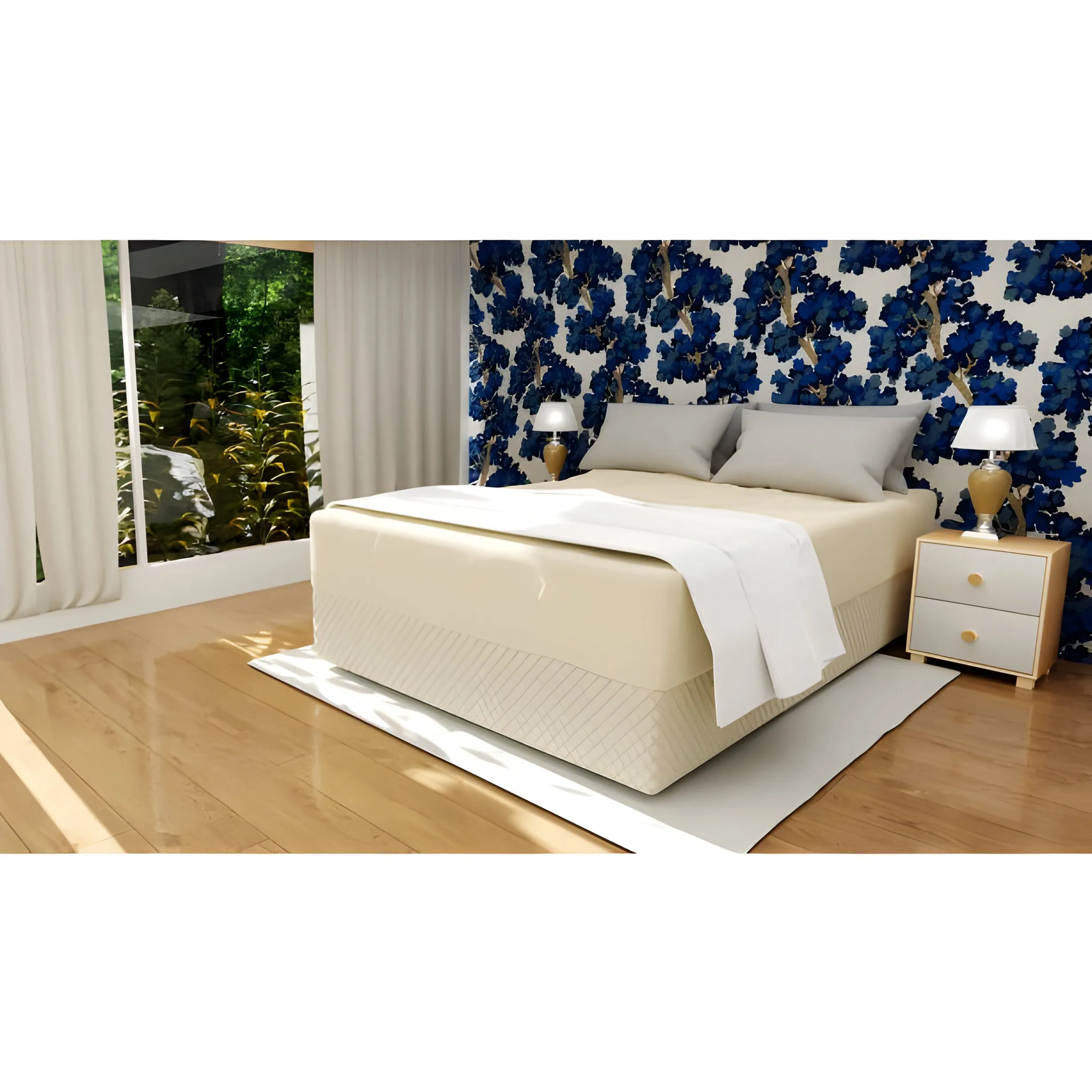 400TC Cotton Diamond Quilted Tailored Bed skirt