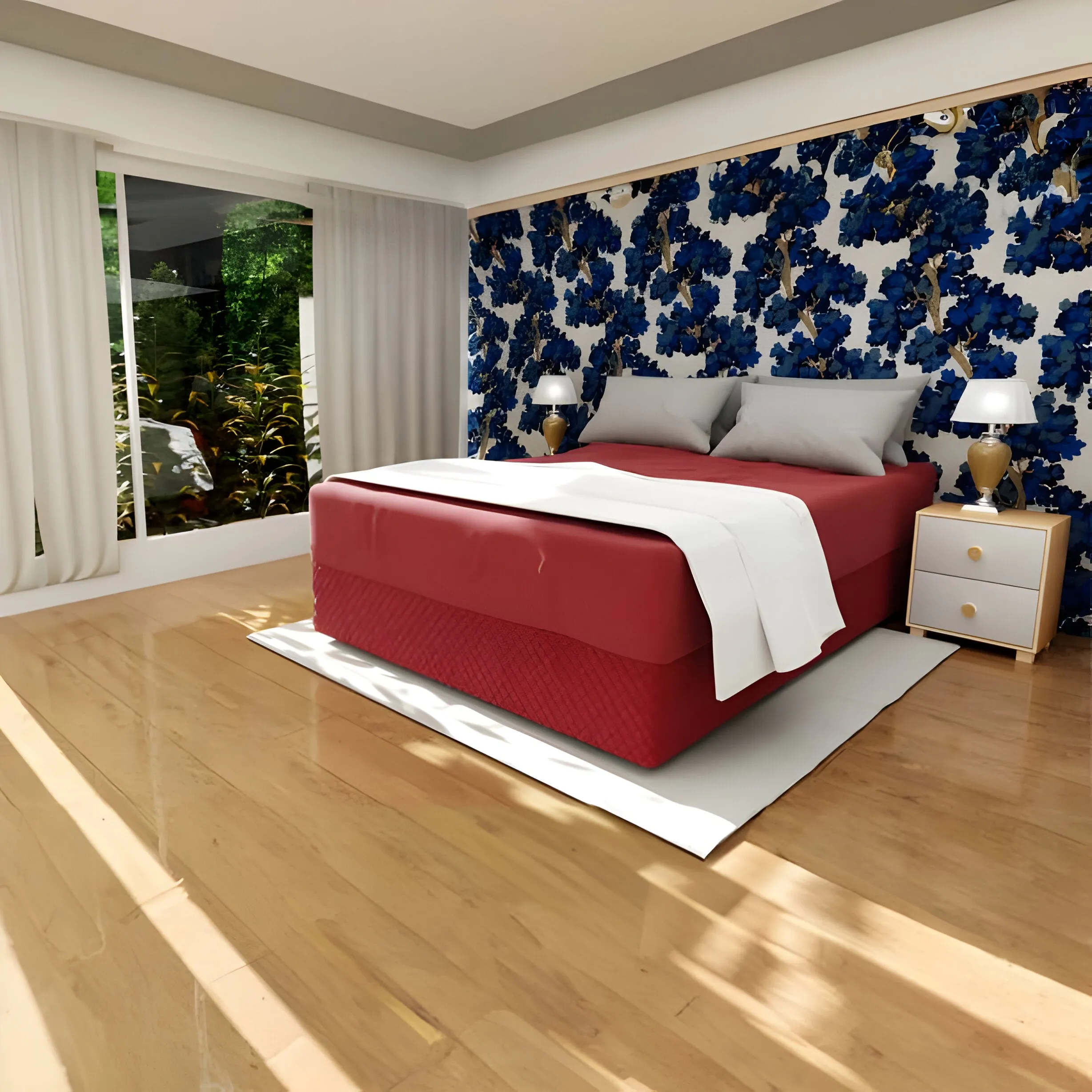 400TC Cotton Diamond Quilted Tailored Bed skirt