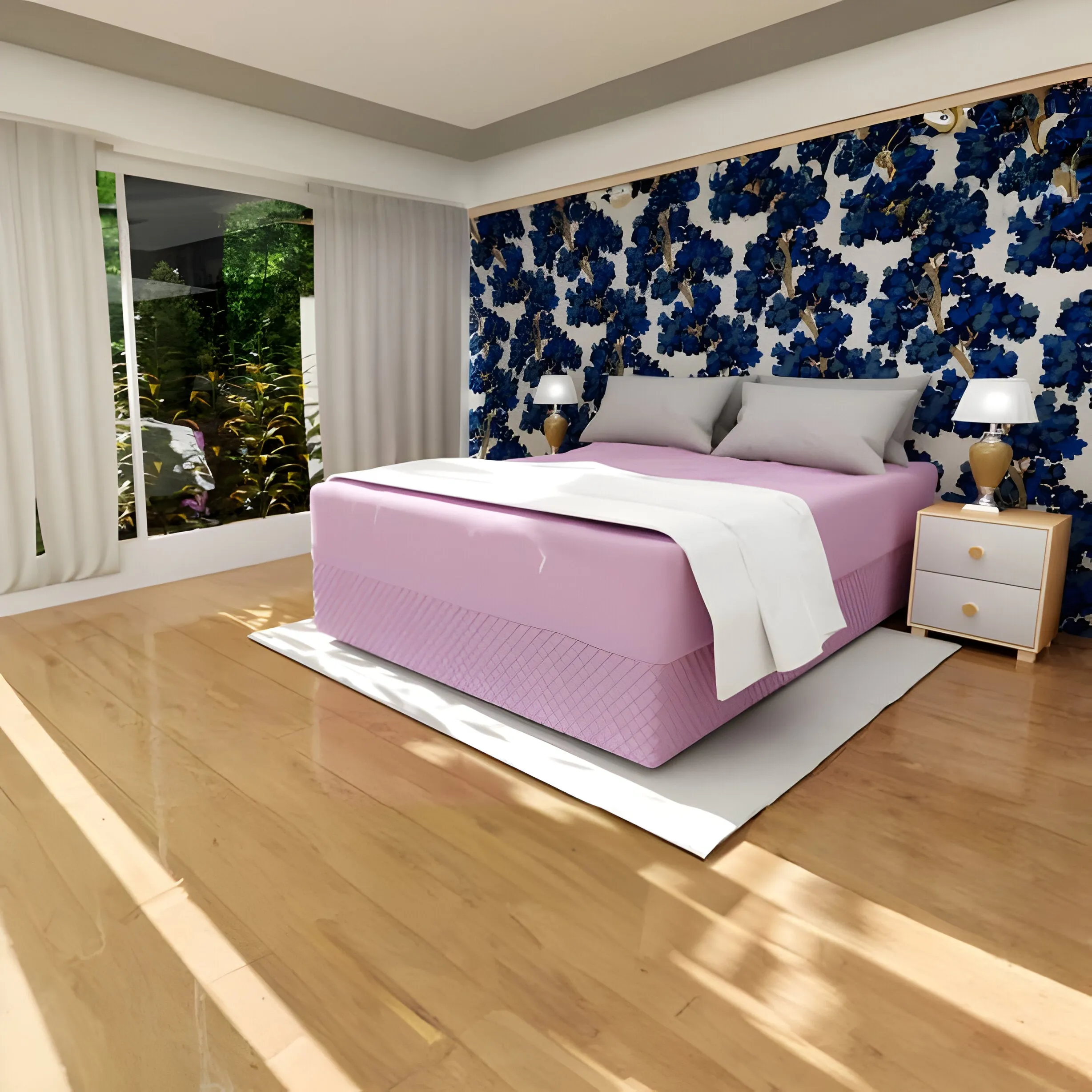 400TC Cotton Diamond Quilted Tailored Bed skirt