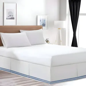 400TC Cotton Sateen Classic Embroidery Tailored Bed Skirt