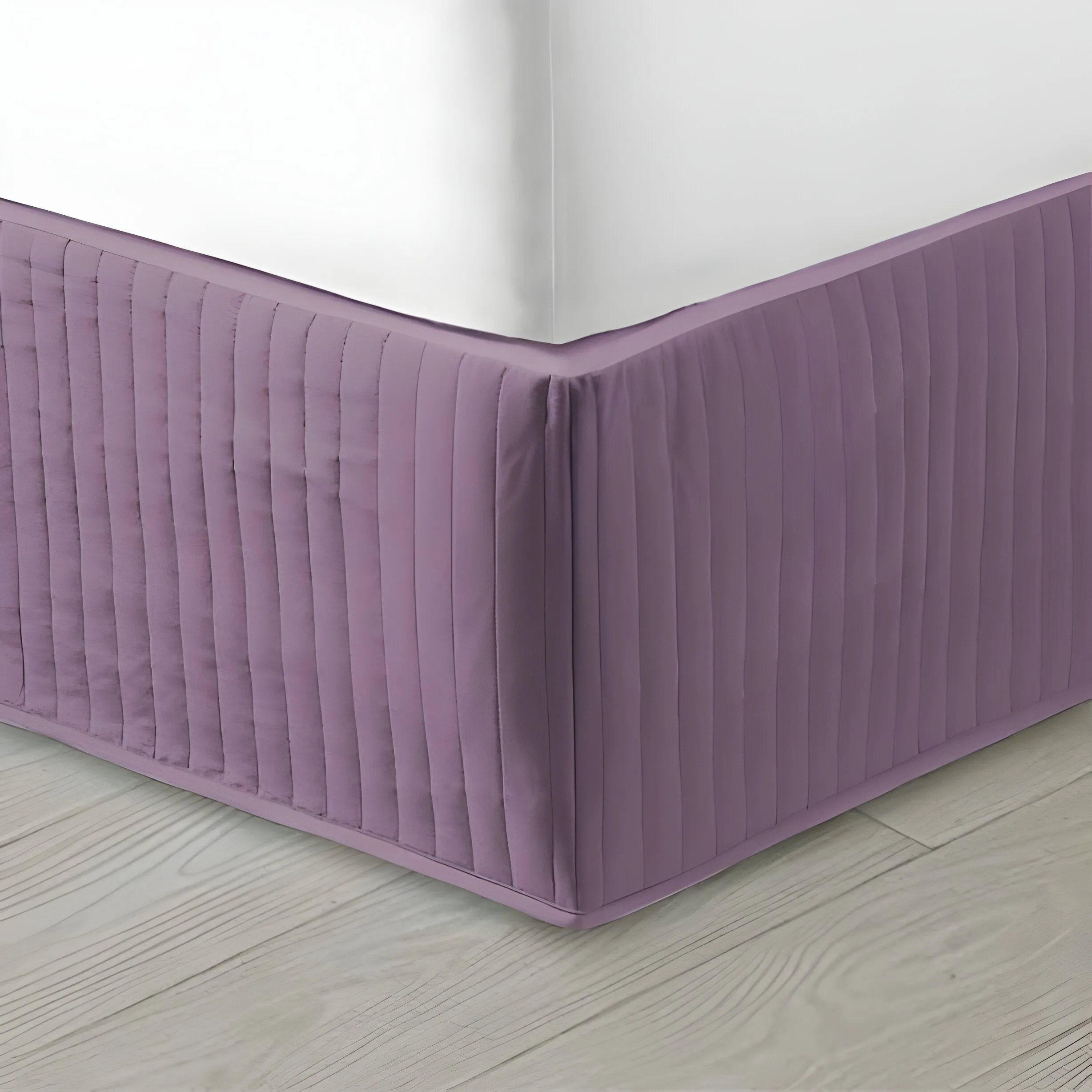 400TC Cotton Vertical Quilted Tailored Bed skirt