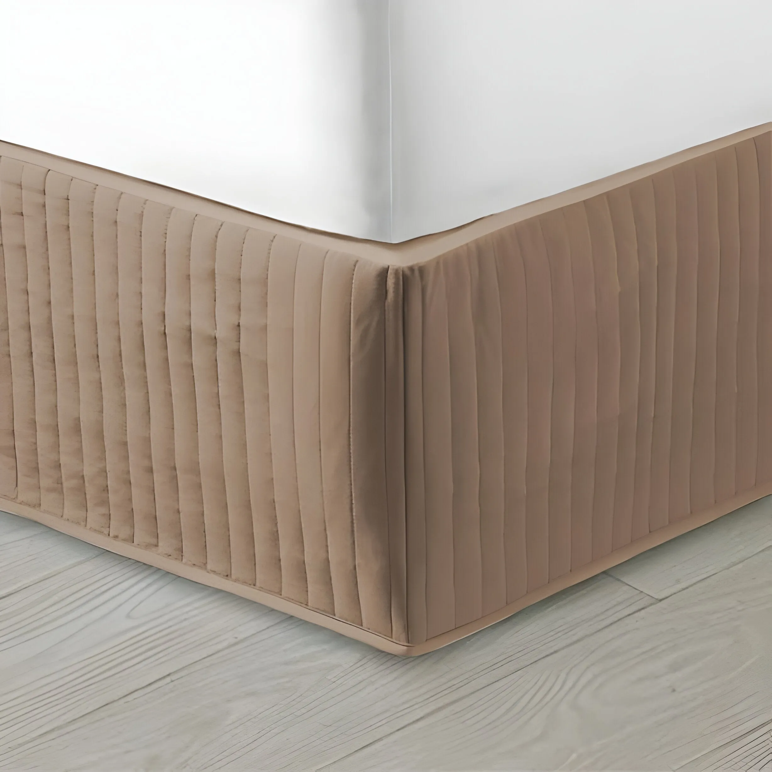 400TC Cotton Vertical Quilted Tailored Bed skirt
