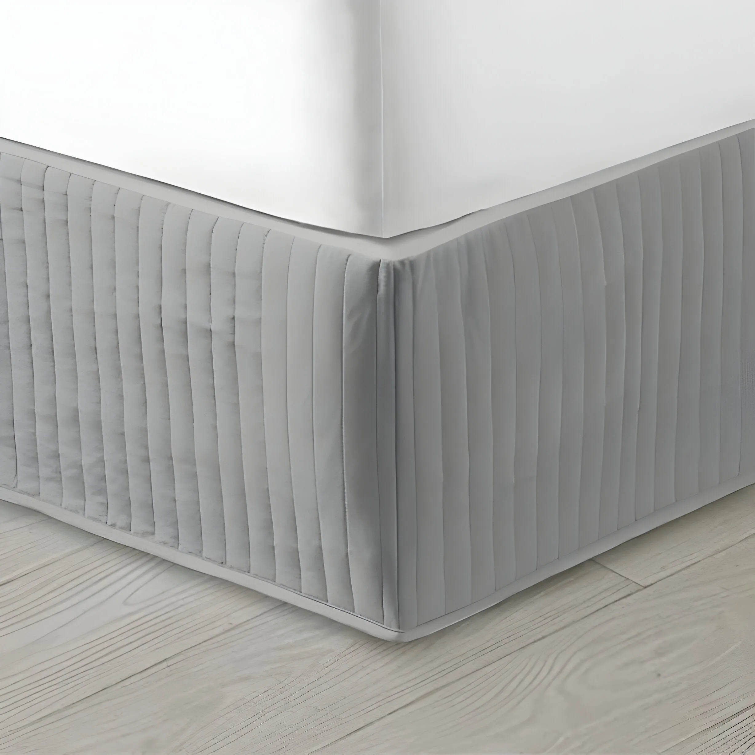 400TC Cotton Vertical Quilted Tailored Bed skirt