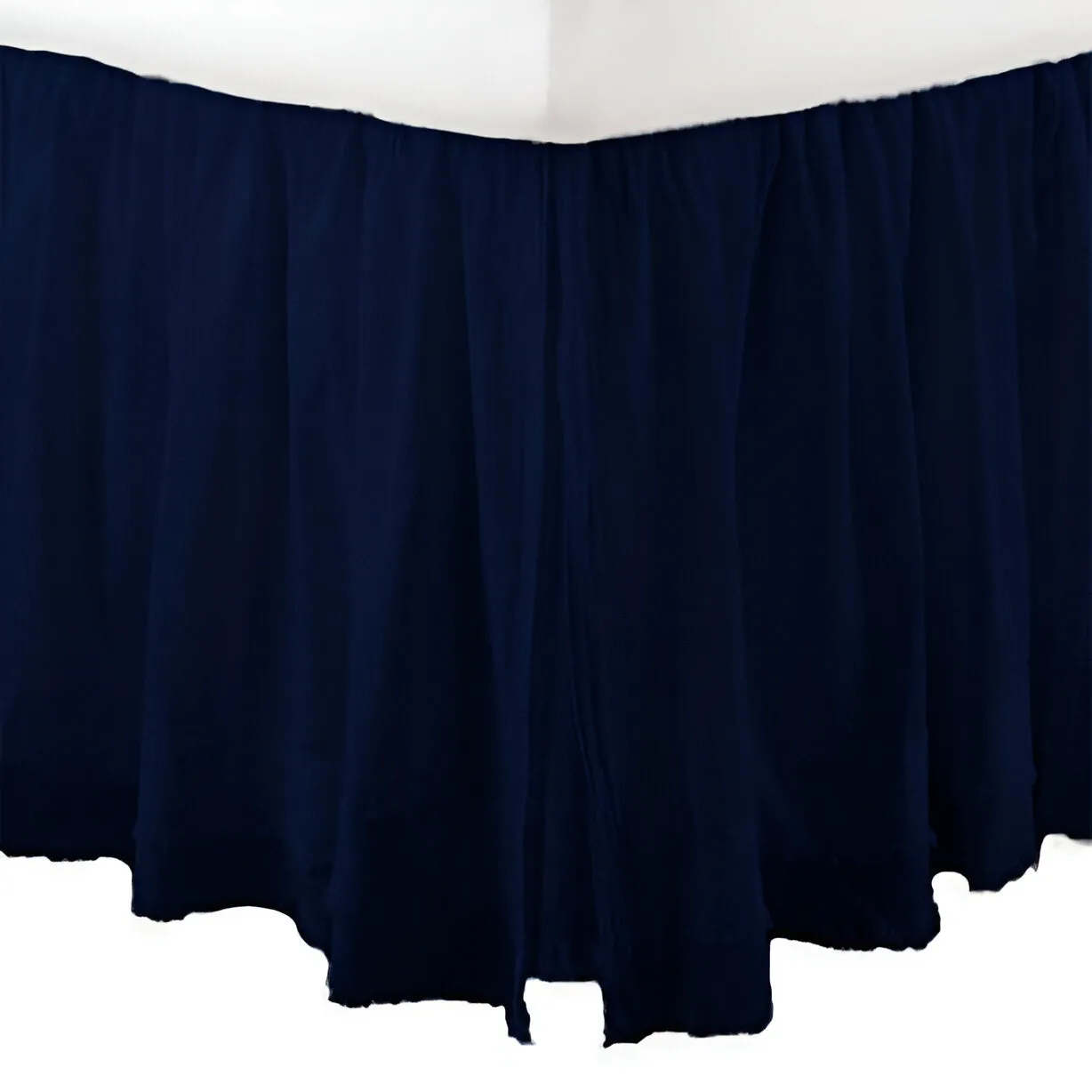 400TC Sateen Solid Cotton Fringe Ruffle Bed Skirt