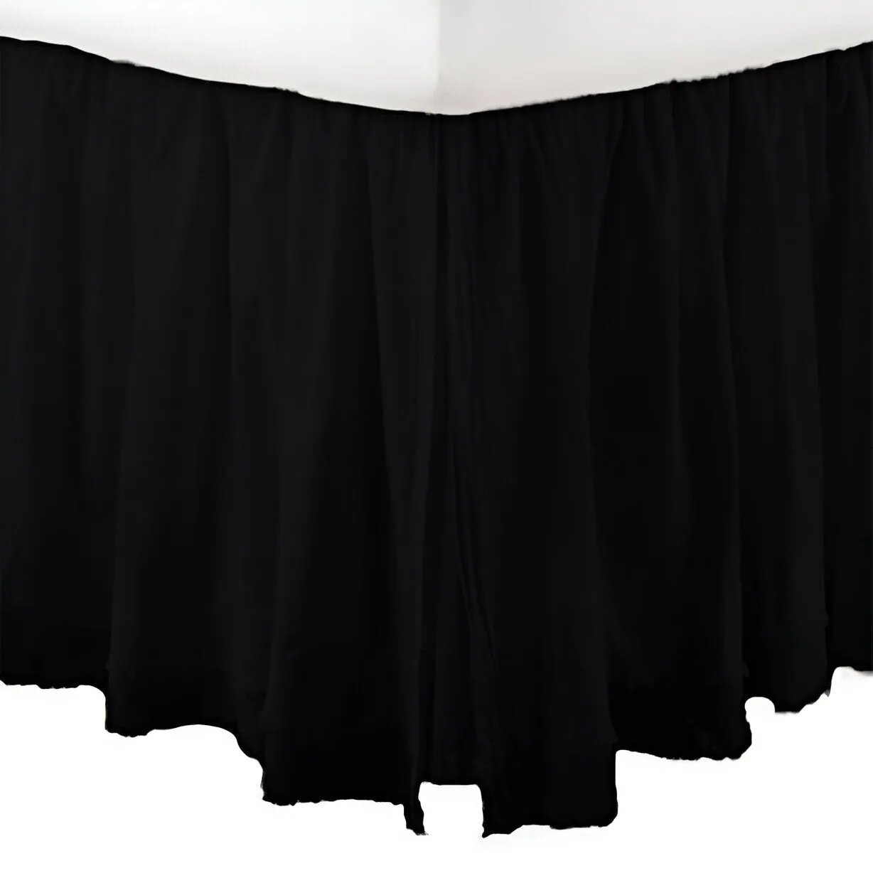 400TC Sateen Solid Cotton Fringe Ruffle Bed Skirt