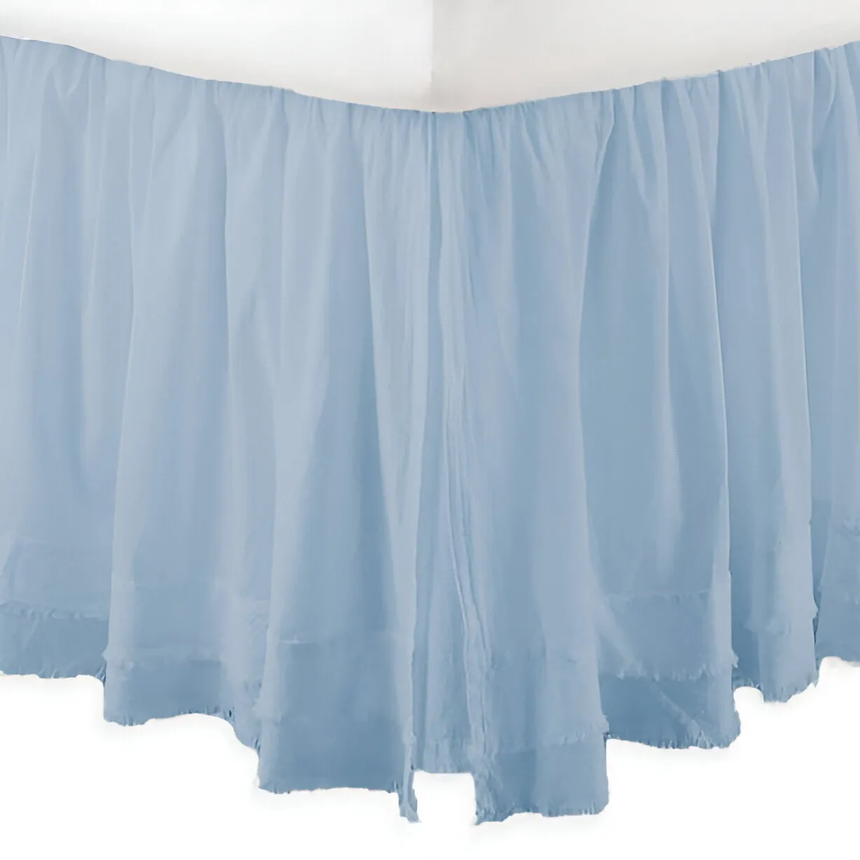 400TC Sateen Solid Cotton Fringe Ruffle Bed Skirt
