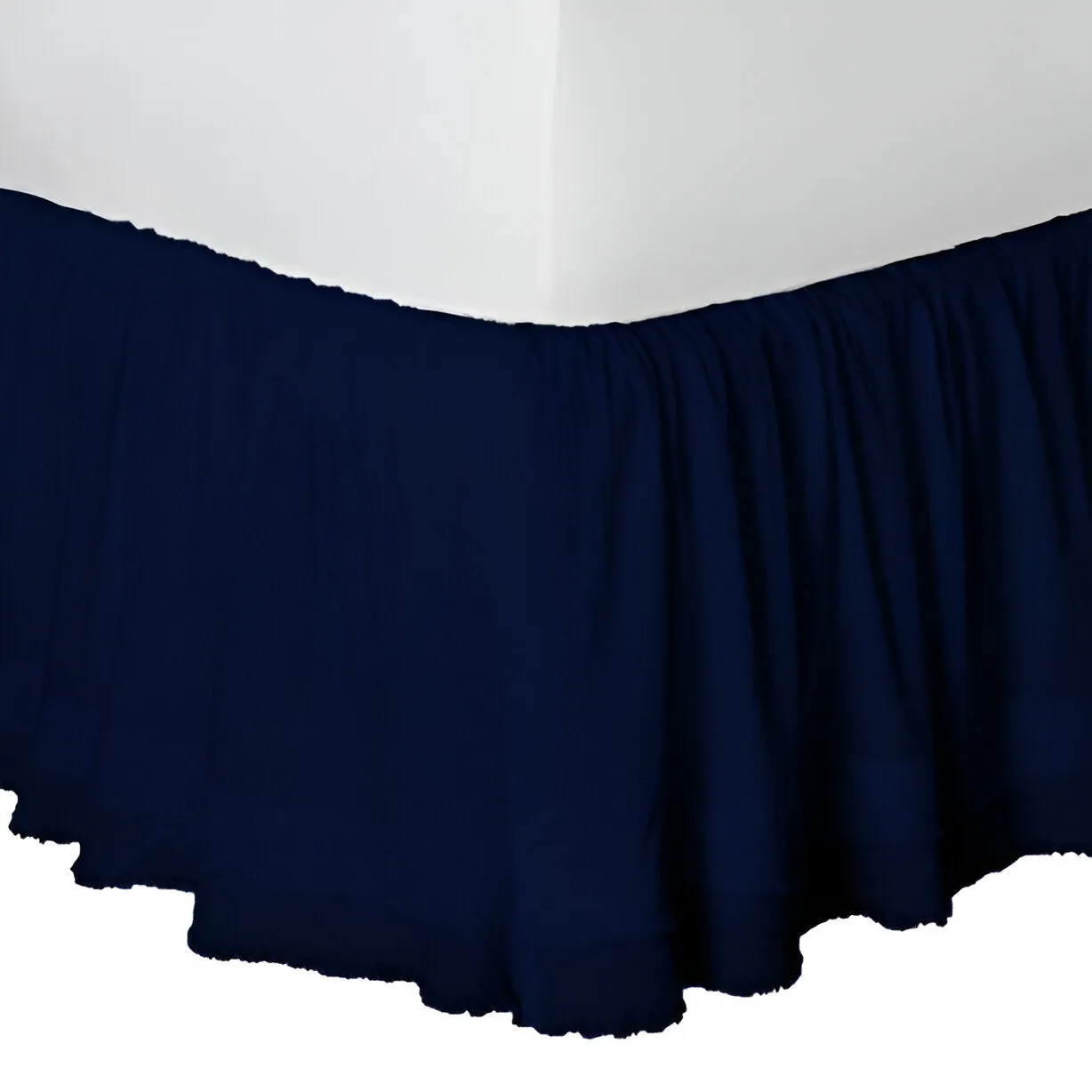 400TC Sateen Solid Cotton Fringe Ruffle Bed Skirt