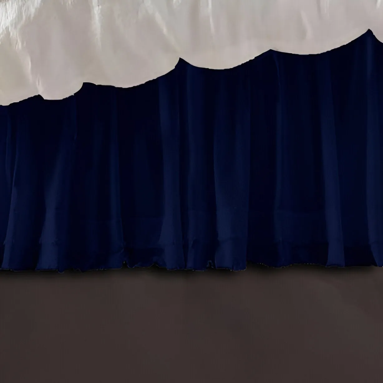 400TC Sateen Solid Cotton Fringe Ruffle Bed Skirt