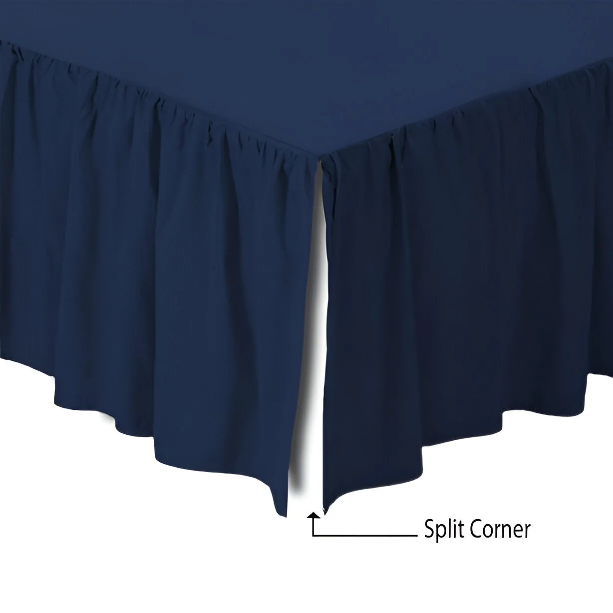 400TC Sateen Solid Cotton Gathered Bed Skirt