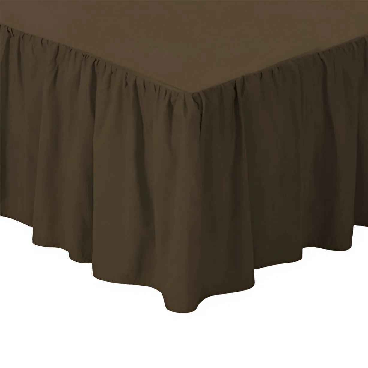400TC Sateen Solid Cotton Gathered Bed Skirt