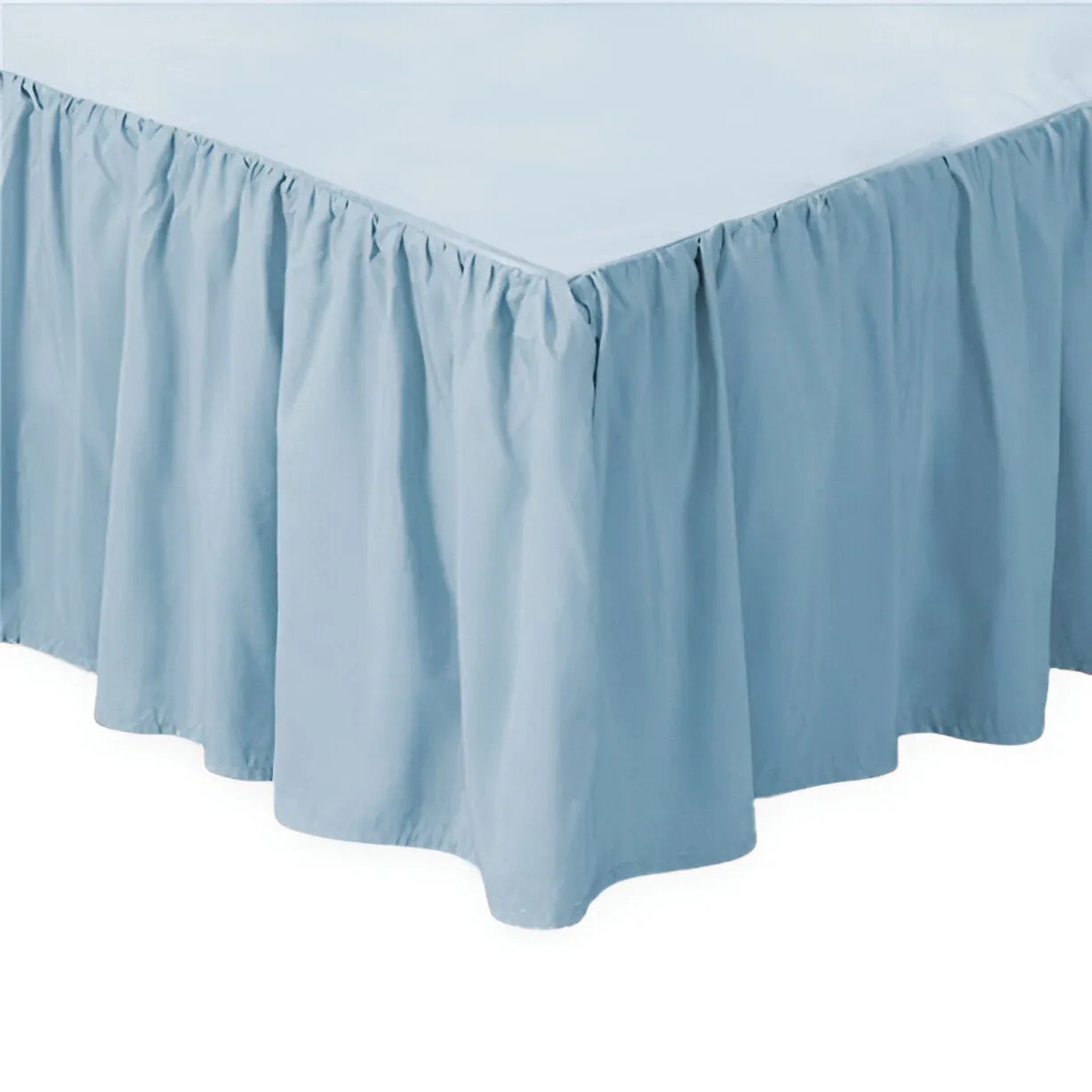 400TC Sateen Solid Cotton Gathered Bed Skirt