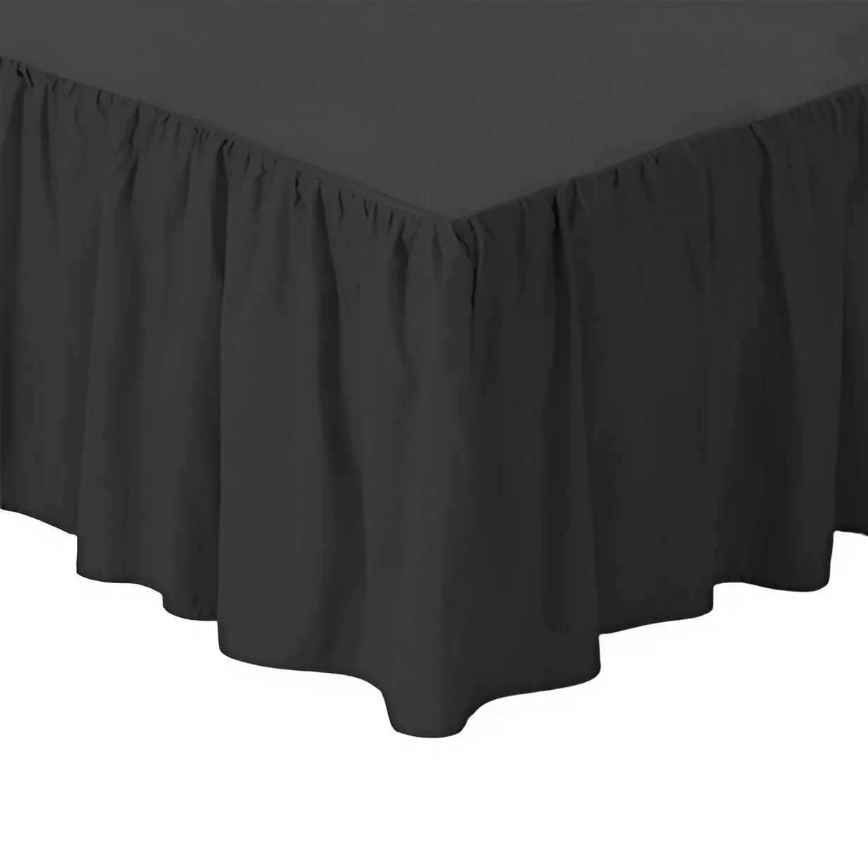 400TC Sateen Solid Cotton Gathered Bed Skirt