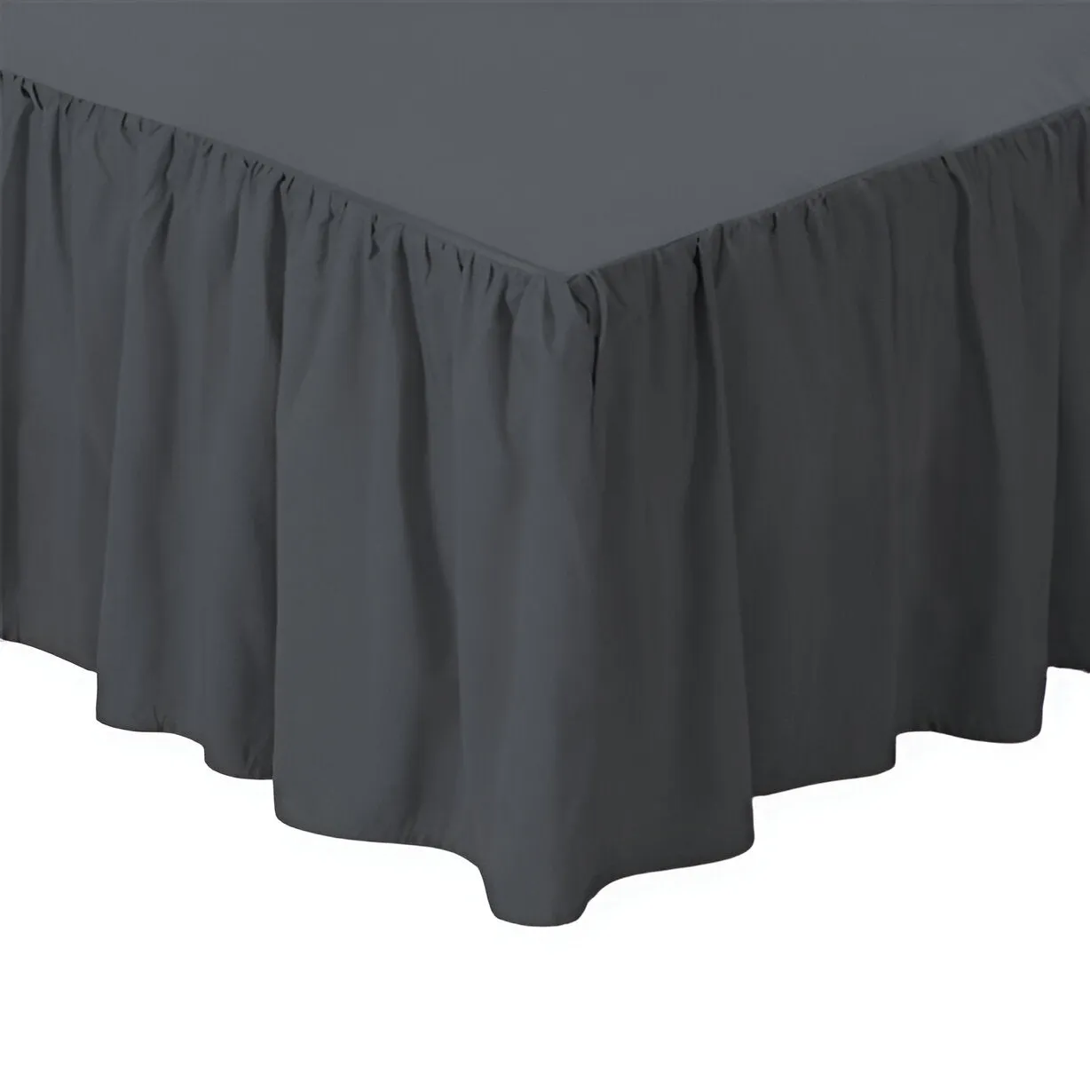 400TC Sateen Solid Cotton Gathered Bed Skirt
