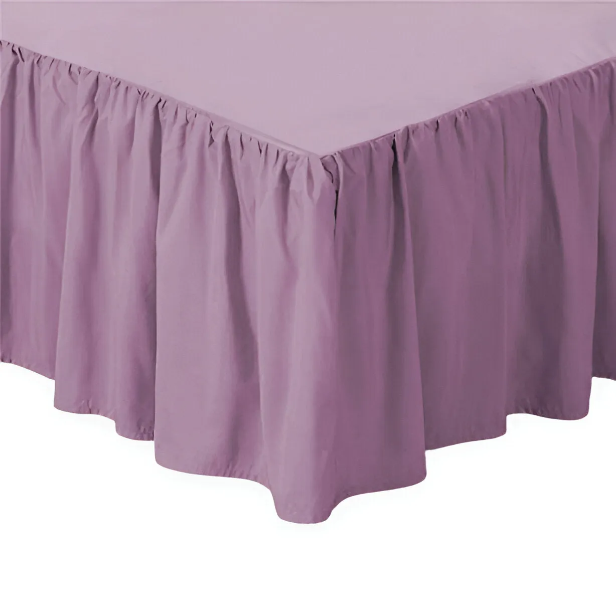 400TC Sateen Solid Cotton Gathered Bed Skirt
