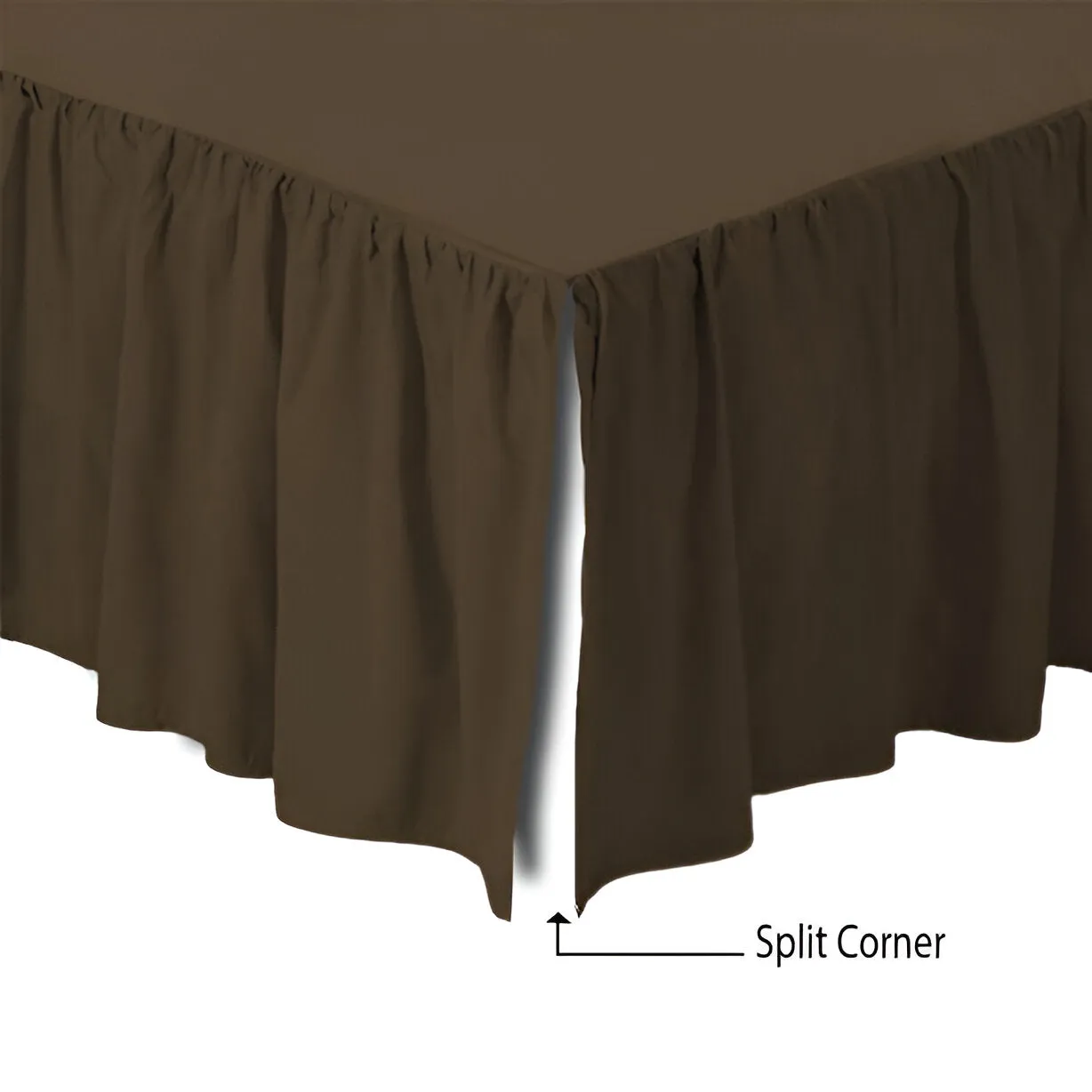 400TC Sateen Solid Cotton Gathered Bed Skirt