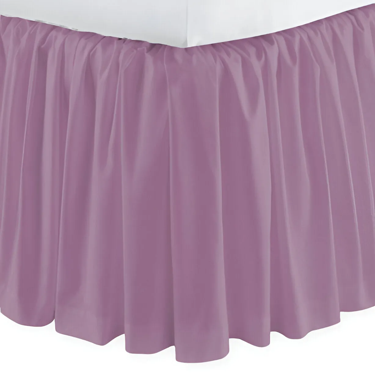 400TC Sateen Solid Cotton Gathered Bed Skirt