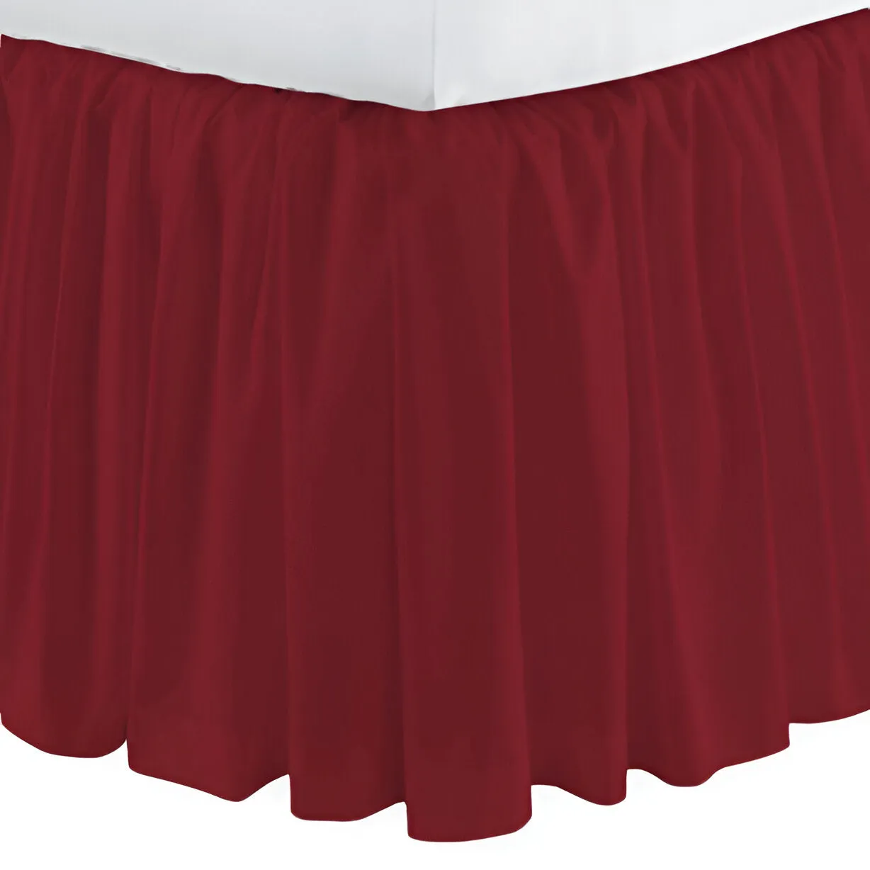 400TC Sateen Solid Cotton Gathered Bed Skirt