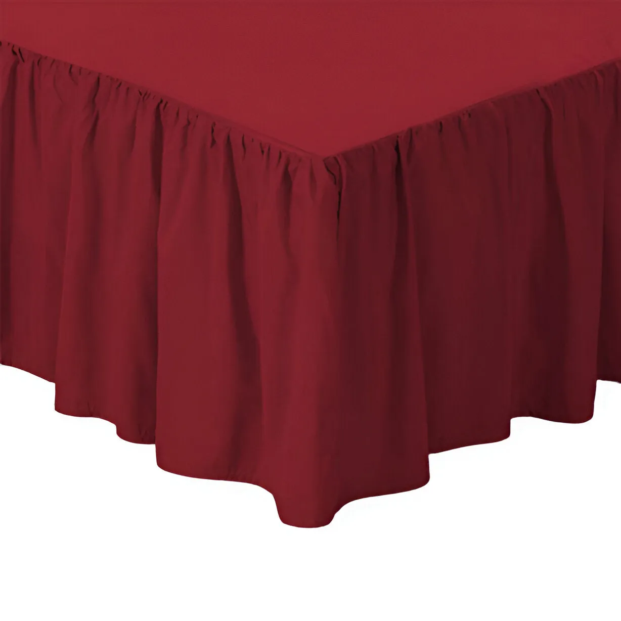 400TC Sateen Solid Cotton Gathered Bed Skirt