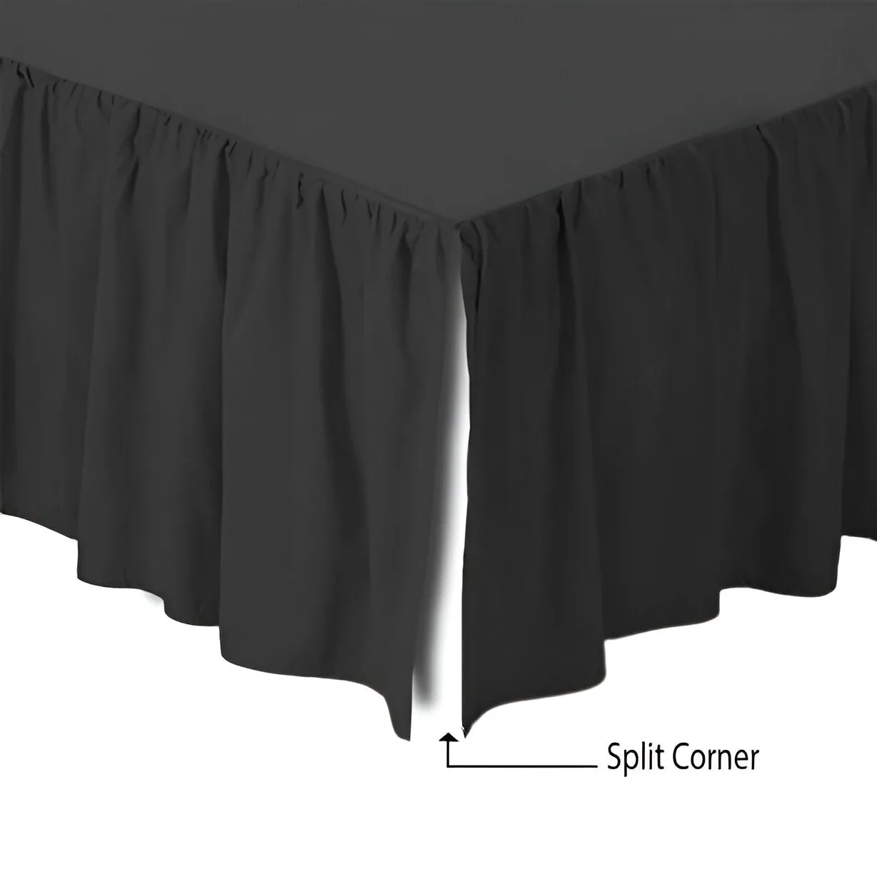 400TC Sateen Solid Cotton Gathered Bed Skirt