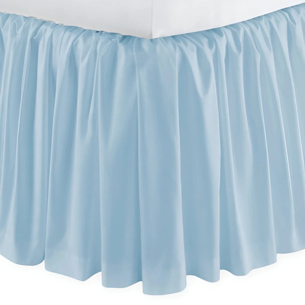 400TC Sateen Solid Cotton Gathered Bed Skirt