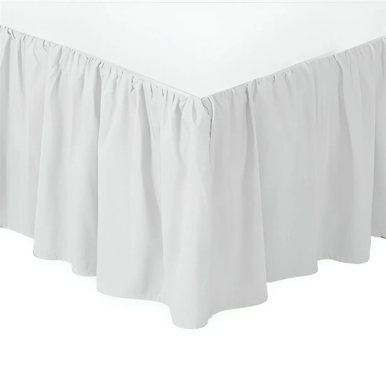 400TC Sateen Solid Cotton Gathered Bed Skirt