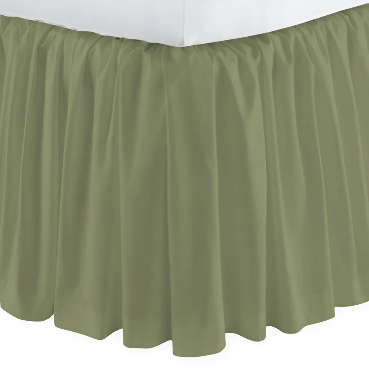 400TC Sateen Solid Cotton Gathered Bed Skirt