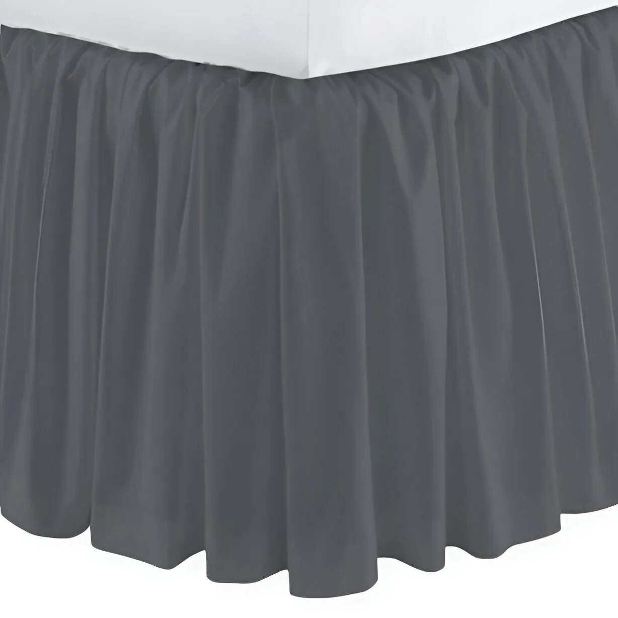 400TC Sateen Solid Cotton Gathered Bed Skirt