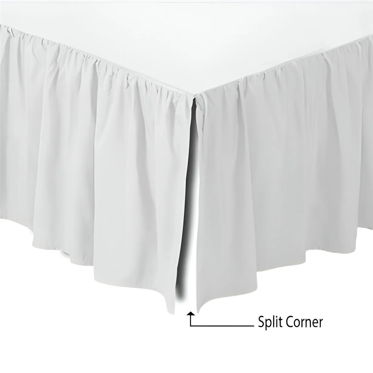 400TC Sateen Solid Cotton Gathered Bed Skirt