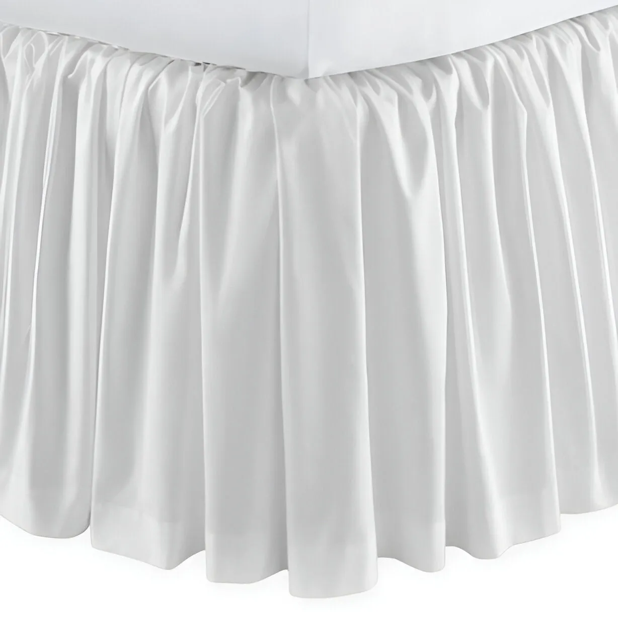 400TC Sateen Solid Cotton Gathered Bed Skirt